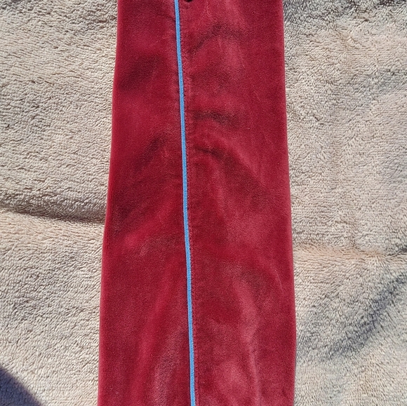 Nike Burgandy and Cream Velour Cropped Jacket Women's Size XS - Picture 5 of 9